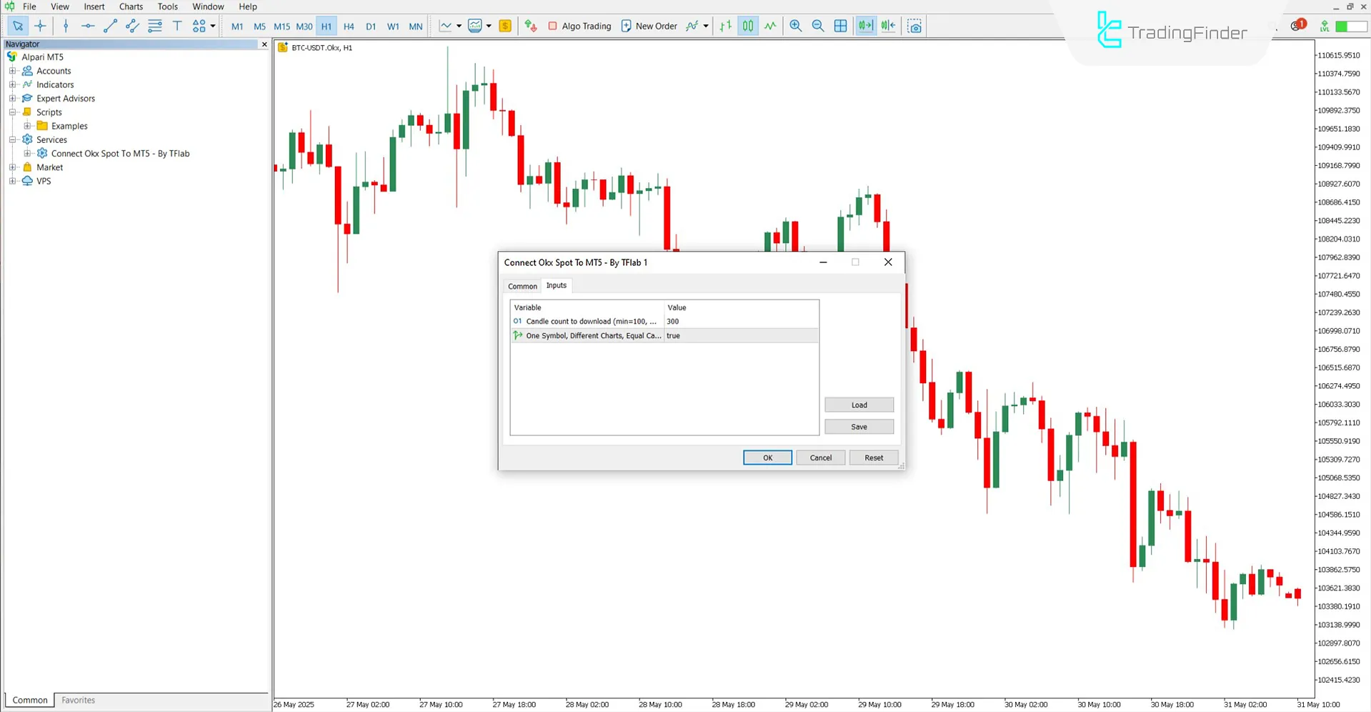 Expert settings panel