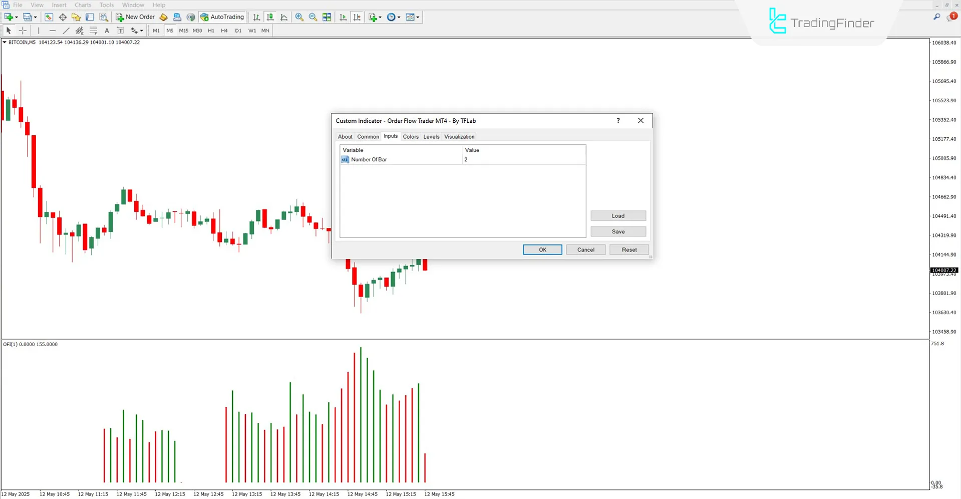 Order Flow Trader settings overview
