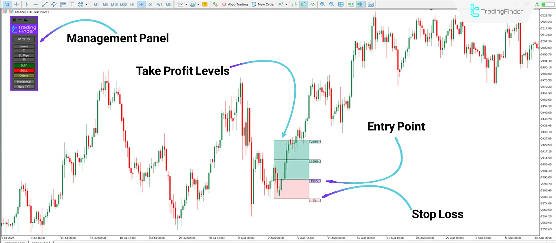 Take Profit and Stop Loss levels in buy trades