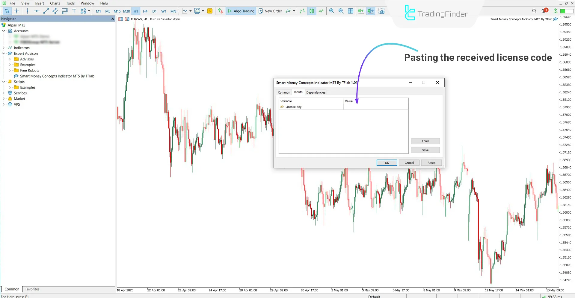 Launching and running the Smart Money Concepts Expert