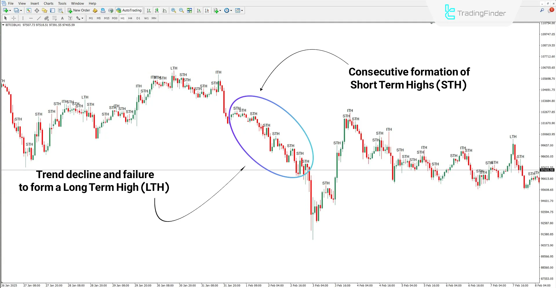 STH & ITH & LTH Indicator in Bearish Trend